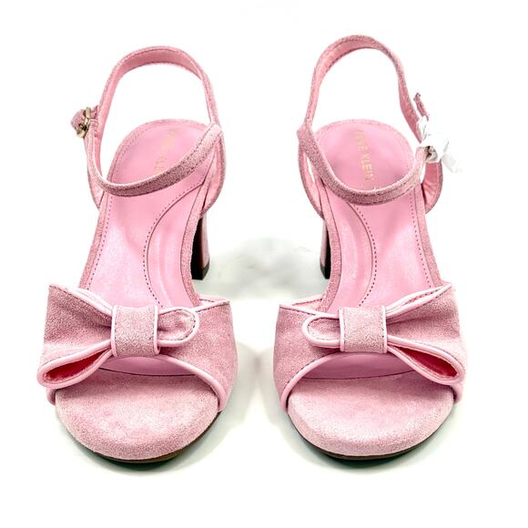 Anne Klein Rosy Bow Block Heel Dress Sandals Light Pink Size 5.5M NWT /Box - Picture 3 of 6
